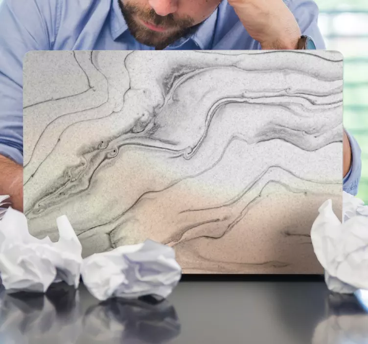 White pearl texture laptop skin - TenStickers