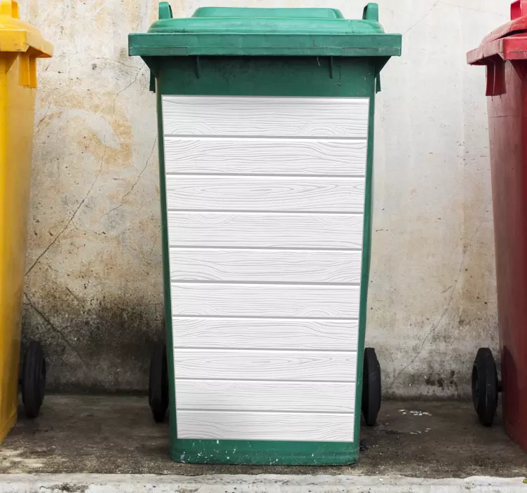 White wooden planks  Container sticker - TenStickers