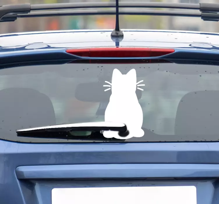 Window Cleaner Cat wall sticker - TenStickers