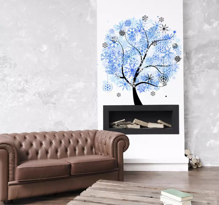 Winter Tree Design Wall Sticker - TenStickers