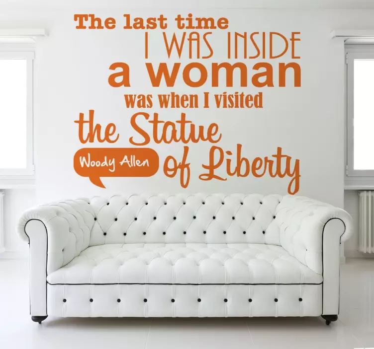 Wood Allen Quote Wall Sticker - TenStickers