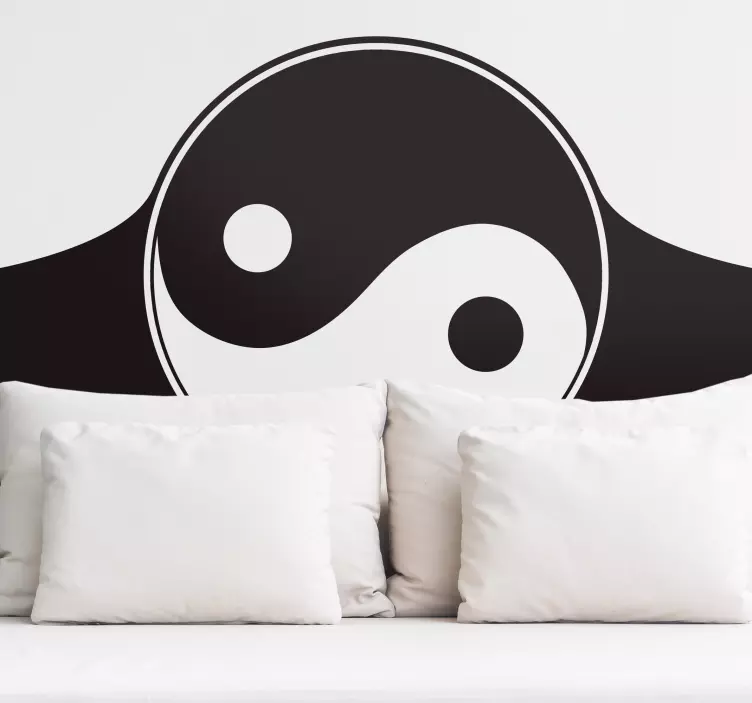 Yin Yang Home Headboard Sticker - TenStickers