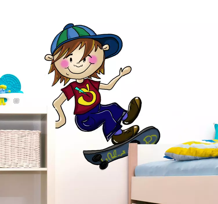 Young Skater Kids Decal - TenStickers