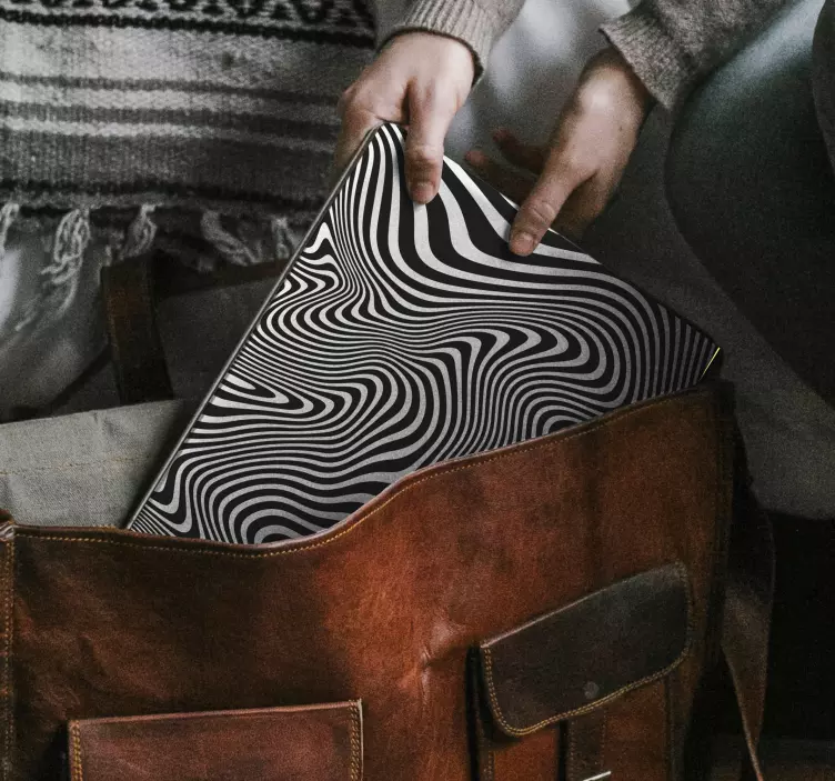 Zebra 3D Effect laptop skins - TenStickers