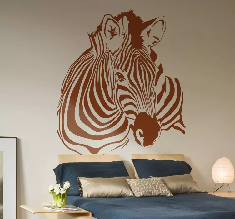 Zebra Portrait Wall Decal - TenStickers