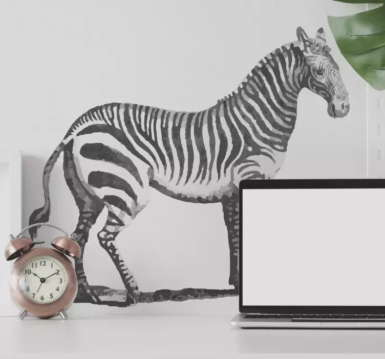 Zebra Wildlife Figurine animal wall sticker - TenStickers