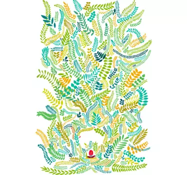 Bonita del Norte floral wall decal - TenStickers