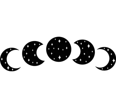moon phases wall sticker for bedroom - TenStickers