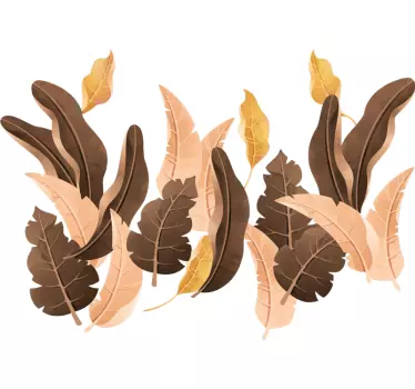 Savannah beige plants wall sticker for bedroom - TenStickers