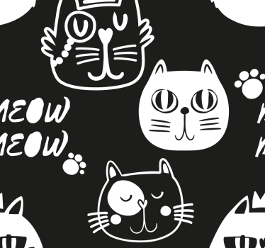 Head of cats window sticker - TenStickers