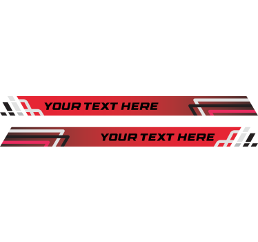 Racing style stripes set car sticker - TenStickers