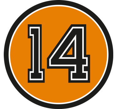 retro sport number car sticker - TenStickers