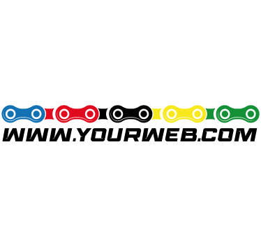 Bicycle chain pattern bike sticker - TenStickers