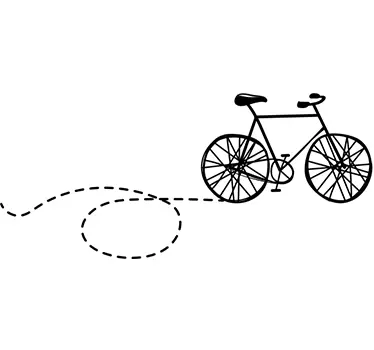 Bike Trail Wall Decal - TenStickers