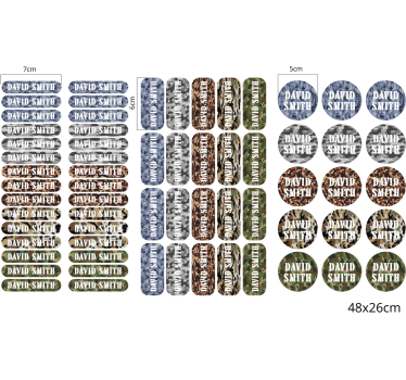 camo school designs custom sticker - TenStickers