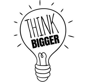 Think Bigger Wall Sticker - TenStickers