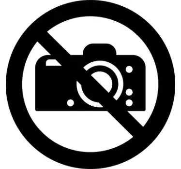 Camera Prohibition Symbol object sticker - TenStickers