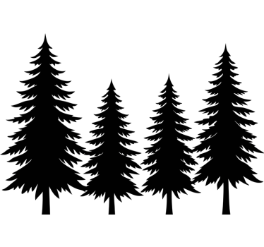winter trees Christmas sticker - TenStickers