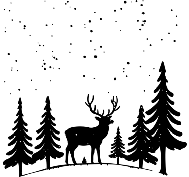 wintertime scene Christmas sticker - TenStickers