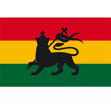 Rasta and lion flag decal - TenStickers