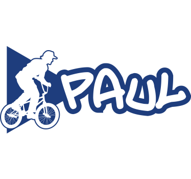 BMX customisable name bike sticker - TenStickers