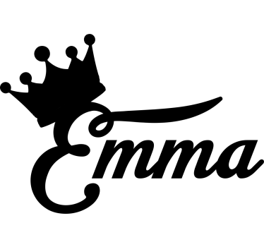 Pink crown design name bike sticker - TenStickers