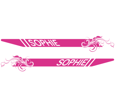 Pink elegant bike sticker - TenStickers