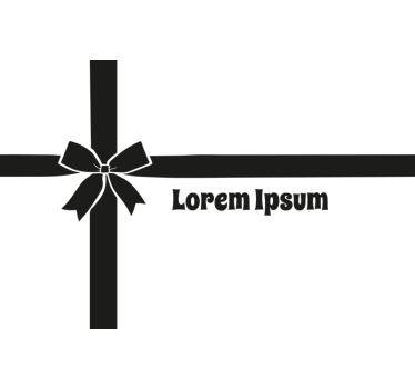 personalized gift ribbon shop window sticker - TenStickers