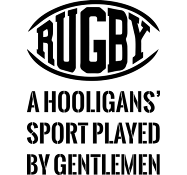 Rugby Text Sticker - TenStickers