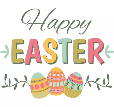 Easter Egg Wall Sticker - TenStickers