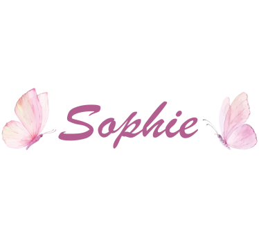 Little butterflies with name bike sticker - TenStickers