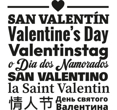 valentine's day languages valentine's sticker - TenStickers