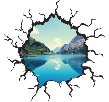 Hole design fridge sticker - TenStickers