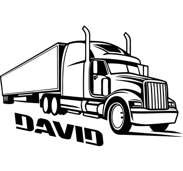 personalized truck toy sticker - TenStickers