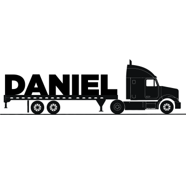 long truck with name toy sticker - TenStickers