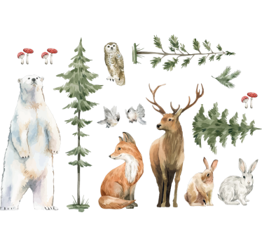 Realistic forest wall sticker - TenStickers