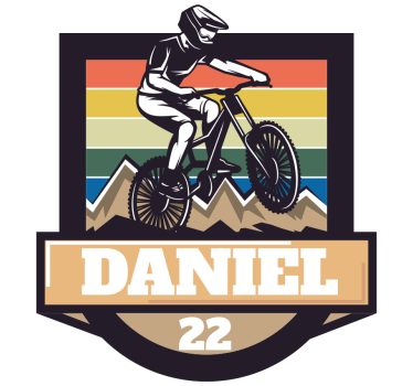 Personalised vintage bike sticker - TenStickers
