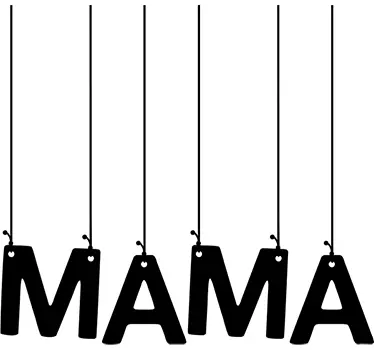 Hanging "Mama" letters shop window sticker - TenStickers