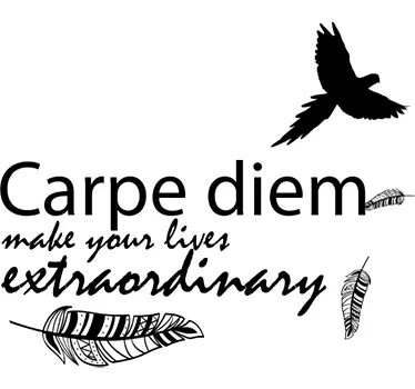 Vinyl live the moment carpe diem motivational wall sticker - TenStickers
