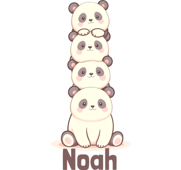 Baby pandas furniture sticker - TenStickers
