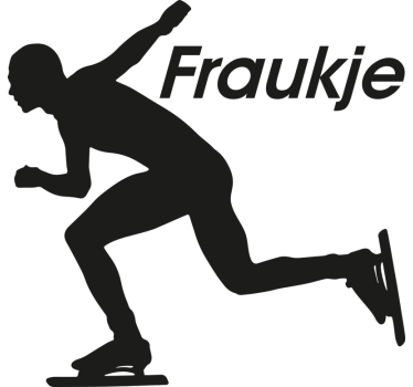 Ice skater with name wall sticker - TenStickers