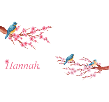 Minimalist peaceful blossom wall sticker - TenStickers