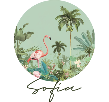 Cercle tropical paradise wall sticker - TenStickers