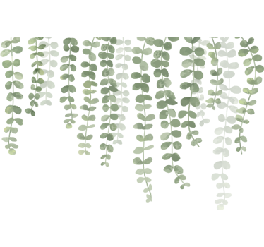 Hanging thin leaves wall sticker - TenStickers