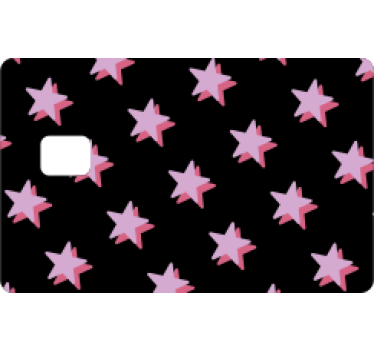 Stars purple credit card sticker - TenStickers