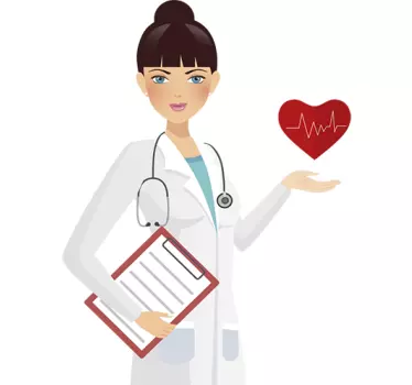 Nurse Illustration Wall Decor - TenStickers