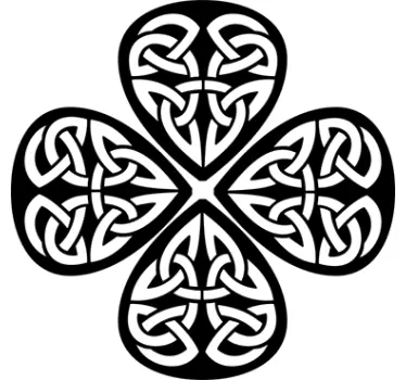 Celtic symbols clover shape Abstract Wall decal - TenStickers