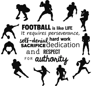 Wall sticker football is life - TenStickers