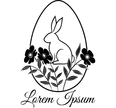 Easter day custom text shop window sticker - TenStickers