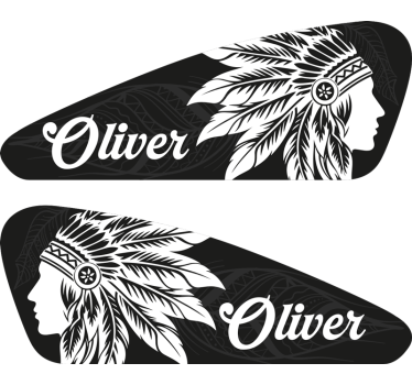 Indian Boss motorcycle sticker - TenStickers
